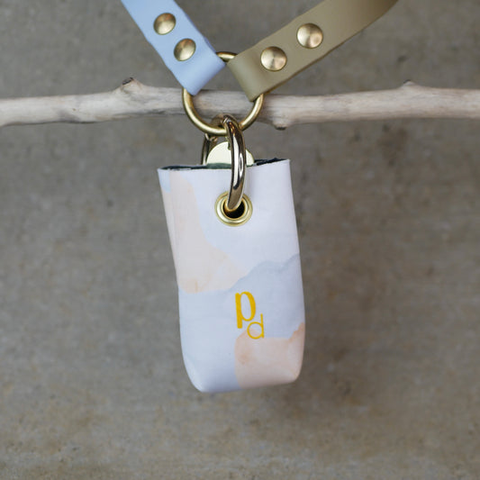 "Poop Bag" Spender Apricot/Blau