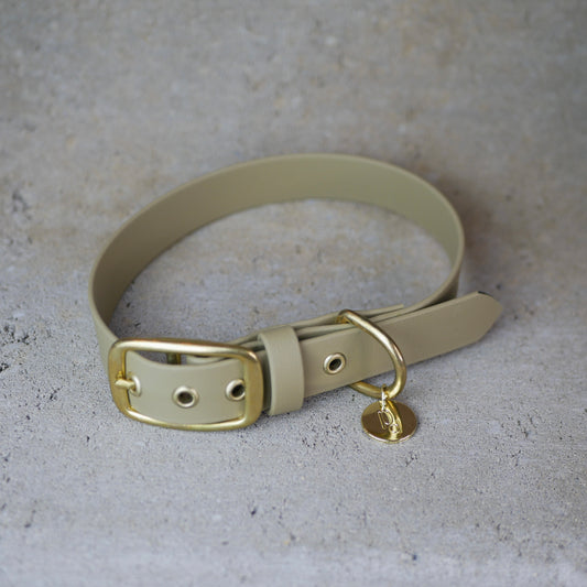Halsband grössenverstellbar Beige mit Tuch