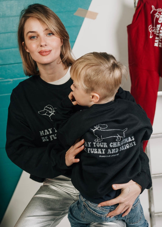 CHRISTMAS SWEATER KIDS BLACK